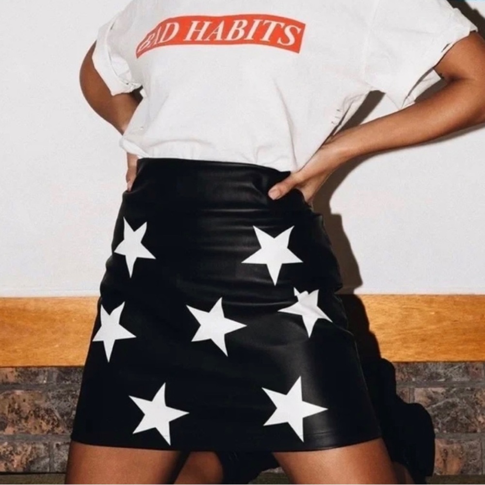 Princess Polly faux leather skirt